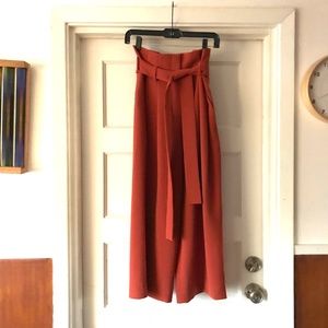 COS Womens Wide leg cropped pants Burnt Orange size 6